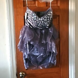 Grey prom/semi formal dress, size  7